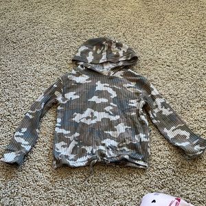 Girls Wallflower army camo sweatshirt hoodie size 5-6